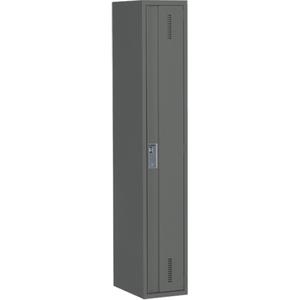 Concorde™ Heavy-Duty Lockers - 1, 1, 2, 3, 12", 18", 72", 65-1/2", 10", Charcoal, Steel, Basic, Welded (Assembled), Non-Perforated, 18", 12"L x 18"D x 72"H