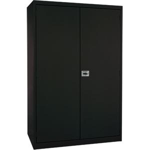 Deep Hi-Boy Storage Cabinet - 72", 36", 24", 4, Black, Steel, 150 lbs., Welded (Assembled)