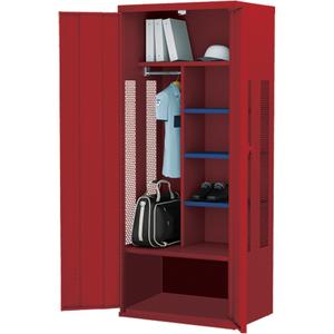 Deluxe Gear Locker - 24", 72", 36", Red, Steel, Welded (Assembled), 1