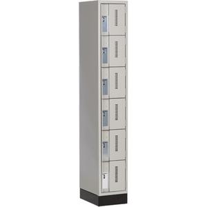 Concorde™ Heavy-Duty Lockers - 6, 1, 2, 3, 12", 18", 76", 10", 10", Grey, Steel, Basic, Recessed, Welded (Assembled), Non-Perforated, 18", 12"L x 18"D x 76"H