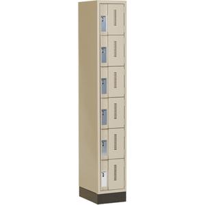 Concorde™ Heavy-Duty Lockers - 6, 1, 2, 3, 12", 18", 76", 10", 10", Beige, Steel, Basic, Recessed, Welded (Assembled), Non-Perforated, 18", 12"L x 18"D x 76"H