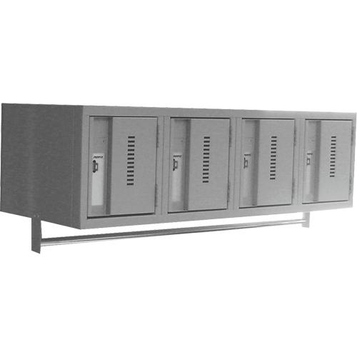 Wall Hung Lockers - Heavy Duty - 1, 4, 18", 12", 12", Grey, Steel, Welded (Assembled) - Image 2