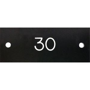 Locker Number Plates - 1 - 25, Plastic, White
