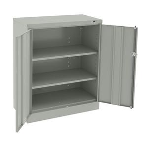 Counter High Cabinet - 42", 36", 18", 2, Light Grey, Steel, 200 lbs., Knocked Down, 24 ga., 20 ga., 22 ga., 20 ga.