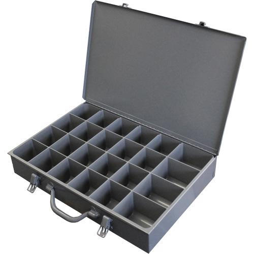 Steel Scoop Compartment Boxes - 17.875", 12", 3", 24
