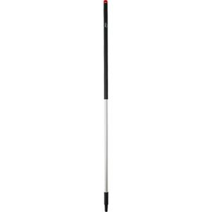 Transport Line Handle - Ergonomic, Aluminum/Polypropylene, 59", 1-1/4", Euro Threaded, Broom/Squeegee/Brush, Black