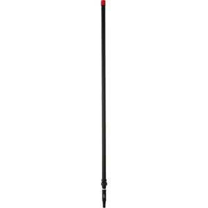 Transport Line Handle - Telescopic, Aluminum/Polypropylene, 63" - 109", 1-1/4", Euro Threaded, Broom/Squeegee/Brush, Black