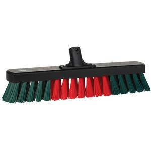 Transport Line Garage Broom Head - 17", 3", 5-1/2", Wood, PVC, Black, Hard