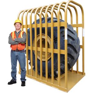 T111 10-Bar Earthmover Tire Inflation Cage - 76", 42", 48" x 72"