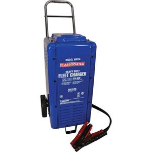 6.5 Volt Heavy-Duty Wheeled Fleet Charger - 375 Amp, 100/75 Amps, 7"