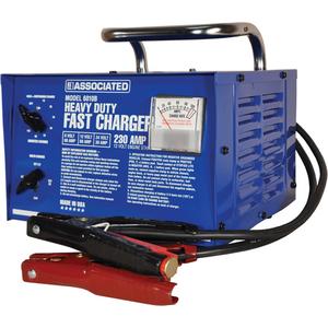 6/12/24 Volt Heavy-Duty Commercial Portable Battery Charger - 230 Amp, 60/60/30 Amps, 420 Amp, 5 Year Limited