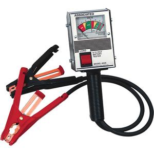 Durable Hand-Held Battery Tester - 125 Amp, 2' 14/2, 300 Amp, 0-16 Volts DC