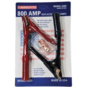 800 Amp Professional Heavy-Duty Booster Cable Clamps - 2, Copper