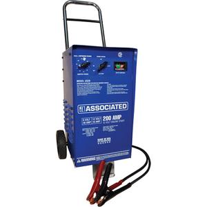 6/12 Volt Fast Wheeled Charger - 40/40/10 Amps, 200 Amps, 330 Amps, 6.5' 6.5 AWG