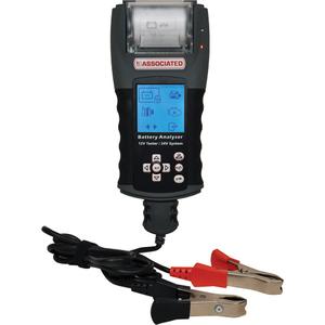 Graphical Hand-Held Tester with Thermal Printer & USB Port - 9 - 36 V DC (Max), Automotive 12V (100A-2000A), Motorcycle 12V(40A-600A), Approximately 8 seconds, 64" with Clamps