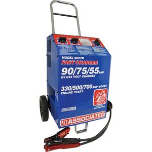 220V Heavy-Duty International Commercial Fast Battery Charger - 230 VAC (50/60 Hz), 6/12/24 V, 90/75/55 A, 330/500/700 A