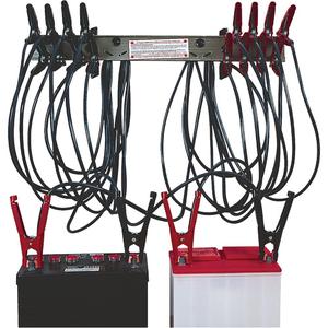 10-Clamp Bus Bar Set - 10 Batteries, 10 Sets 72” 10 AWG, 300 A, Insulated Fibreglass Backboard