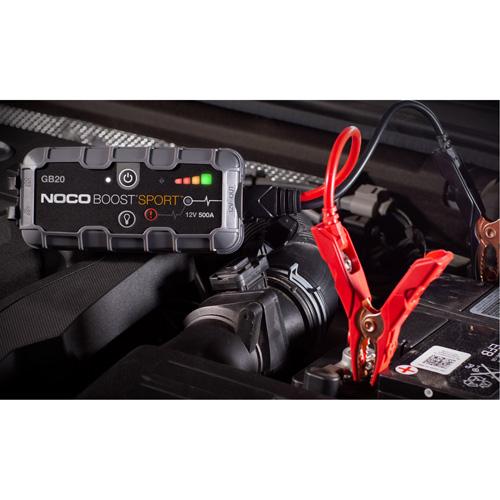 GB20 Boost® Sport™ Jump Starter - GB20 Lithium Battery Jump Starter; Powersport Boost Battery Clamps; USB-C to USB-C Cable; Microfiber Storage Bag; Safety & Warranty Information, 500 Amps (Peak), 12 Volt Lead-Acid Batteries - Image 2