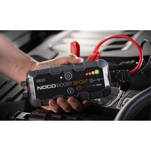GB20 Boost® Sport™ Jump Starter - GB20 Lithium Battery Jump Starter; Powersport Boost Battery Clamps; USB-C to USB-C Cable; Microfiber Storage Bag; Safety & Warranty Information, 500 Amps (Peak), 12 Volt Lead-Acid Batteries - Image 5