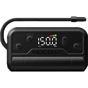 5A Portable Air Compressor - Electric, AL5 Portable Air Inflator; Adapters (Presta Valve, Needle, and Inflatable Toy); 24" USB-C Cable; User Guide; Microfiber Storage Bag, 1 Year Limited, 12 Volts, 5