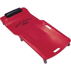 Red Low Profile Plastic Creeper - Fixed, 6, 300 lbs., 38", 17-1/2", Red Creeper; 2" Pop-in Wheel; 2" Pop-in Wheel for Plastic Creepers 6 Pack; Replacement Headrest, 4"