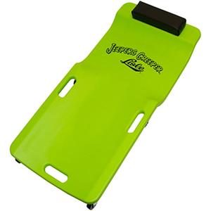 Neon Green Low Profile Plastic Creeper - Fixed, 6, 300 lbs., 38", 17-1/2", Neon Green Creeper; 2" Pop-in Wheel; 2" Pop-in Wheel for Plastic Creepers 6 Pack; Replacement Headrest, 4"