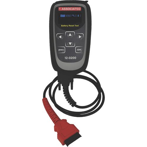 Battery Management Tool - 12-0200 Battery Management Tool; OBDII Cable; USB Cable; Quick Start Guide; One-year tool software; (4) AAA Batteries, High Contrast OLED, 6-button, oil- and water resistant