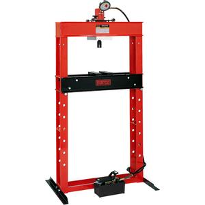 Air Hydraulic Pump Operated Shop Press - 25 tons, 8", 6.75", 40", 30.5"