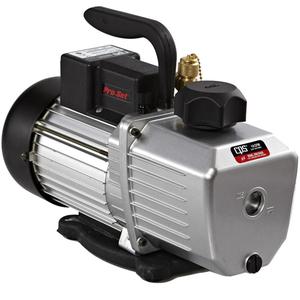 Pro-Set® Vacuum Pump - 2, 10 CFM, 0.75 HP, 120 V/110 V/220 V, 0˚C (32˚F) to 52˚C (125˚F), 28 oz. (830 ml)
