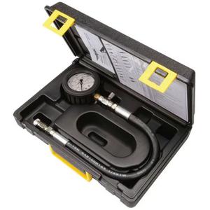 Analog Diesel Compression Tester - Compression Tester Comprising of Glycerin-Filled Test Gauge with Rubber Boot, 15" Long (380 mm Long) High-Pressure Hose & Quick-Change Coupler; Custom-Molded Case; User Manual (English/French/Spanish/German)