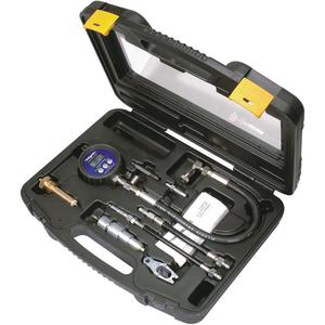 Digital Diesel Compression Test Kit - Digital Compression Tester Comprising of Test Gauge with Rubber Boot; 15" (380 mm) Long High-Pressure Hose; Quick-Change Coupler; Adapters MVA5601, MVA5602, MVA5603