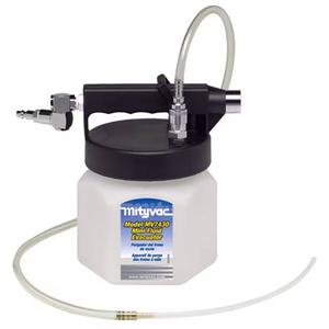 Mini Fluid Evacuator - 0.475 gal. (1.8 L), Compressed Air, Portable, Fluid Evacuator; 4' (1.2 m) Fluid Evacuation Hose; Molded Base with Screws for Bench Mounting; Hanging Hook; User Manual (English/French/Spanish/German)