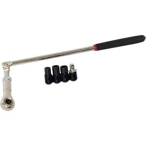 5-Piece Actuator Motor Wrench Set - 61210 1/4" Square Drive; 64110 Actuator Motor Wrench; 64170 8mm Socket; 64190 5.5mm Socket; 64220 7mm Socket; 64240 Vinyl Holder; 64270 Vinyl Holder