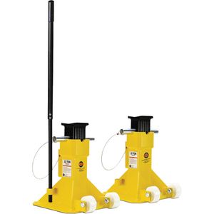 EZ-Wheel Jack Stand - 010-LIOX228 - 22 Tons, 13-1/2", 20", Locking Pin, 1 Year, 3" (76 mm), 49" (1245 mm), 1" W x 8.5" L