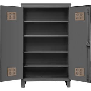 Heavy-Duty Outdoor Cabinet - 78", 48", 24", 4, Grey, Steel, 300 lbs., Welded (Assembled)