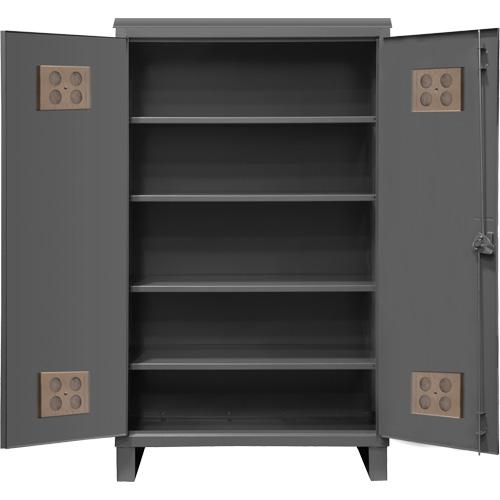 Heavy-Duty Outdoor Cabinet - 78", 48", 24", 4, Grey, Steel, 300 lbs., Welded (Assembled)