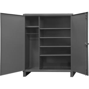 Extra Heavy-Duty Wardrobe Cabinet - 78", 60", 24", 5, Grey, Steel, 1200 lbs., Welded (Assembled)