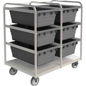 Mobile Tub Rack - 26", 36", 42", 600 lbs., Double-sided, 6, Stainless Steel, 100 lbs.