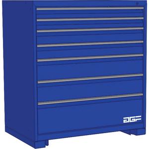 Modular Drawer Cabinet - 40", 30", 28", 7, Blue, Steel, 440 lbs., 96