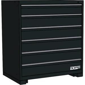 Modular Drawer Cabinet - 40", 36", 24", 6, Black, Steel, 440 lbs., 84