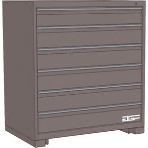 Modular Drawer Cabinet - 40", 36", 24", 6, Grey, Steel, 440 lbs., 84