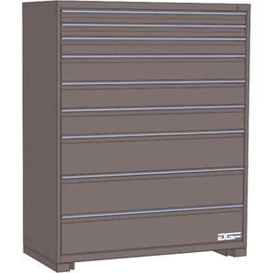 Modular Drawer Cabinet - 60", 36", 28", 9, Grey, Steel, 440 lbs., 126