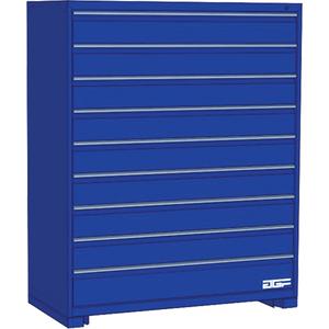 Modular Drawer Cabinet - 60", 48", 28", 9, Blue, Steel, 440 lbs., 144