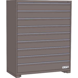Modular Drawer Cabinet - 60", 36", 28", 9, Grey, Steel, 440 lbs., 108