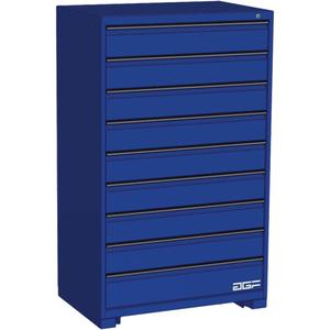 Modular Drawer Cabinet - 60", 36", 24", 9, Blue, Steel, 440 lbs., 108