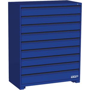 Modular Drawer Cabinet - 60", 48", 24", 9, Blue, Steel, 440 lbs., 144