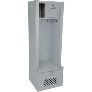 Lenox® High-Density Polyethylene Gear Locker - 18", 72", 24", Grey, High-Density Polyethylene (HDPE), Assembled, 20 Years