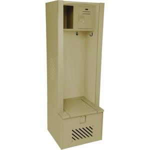 Lenox® High-Density Polyethylene Gear Locker - 18", 72", 24", Beige, High-Density Polyethylene (HDPE), Assembled, 20 Years