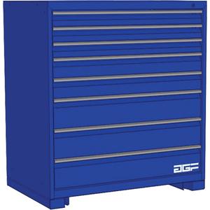 Modular Drawer Cabinet - 40", 30", 28", 8, Blue, Steel, 440 lbs., 117