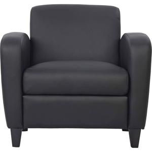 Activ Soft Seating™ Club Chair - Black, Leather, 275 lbs., 29", 32", 30", 22"W x 20-1/2"D, 17-1/2"